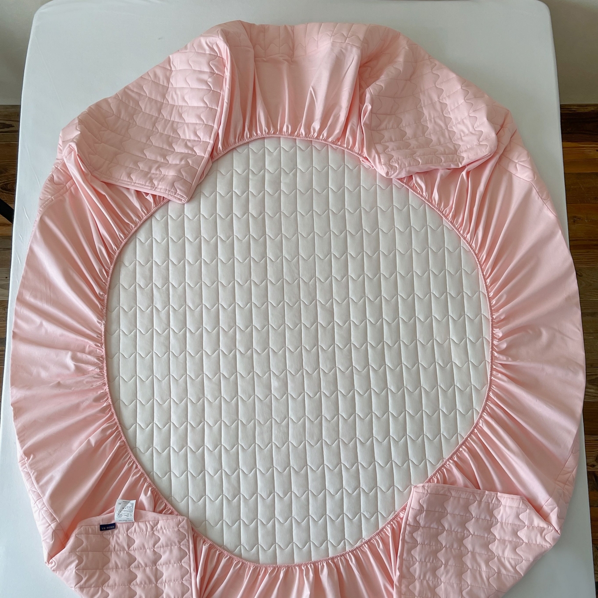 91家纺网 家纺一手货源 找家纺 三味舒屋 2025新款简约全棉纯棉夹棉床笠单床笠床笠单件-珍妮系列 珍妮粉