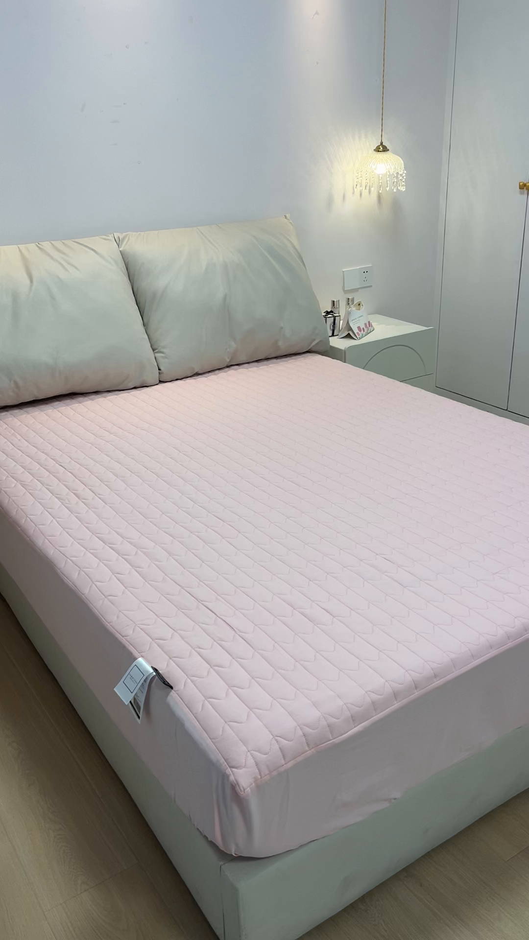 91家纺网 家纺一手货源 找家纺 三味舒屋 2025新款简约全棉纯棉夹棉床笠单床笠床笠单件-珍妮系列 珍妮粉