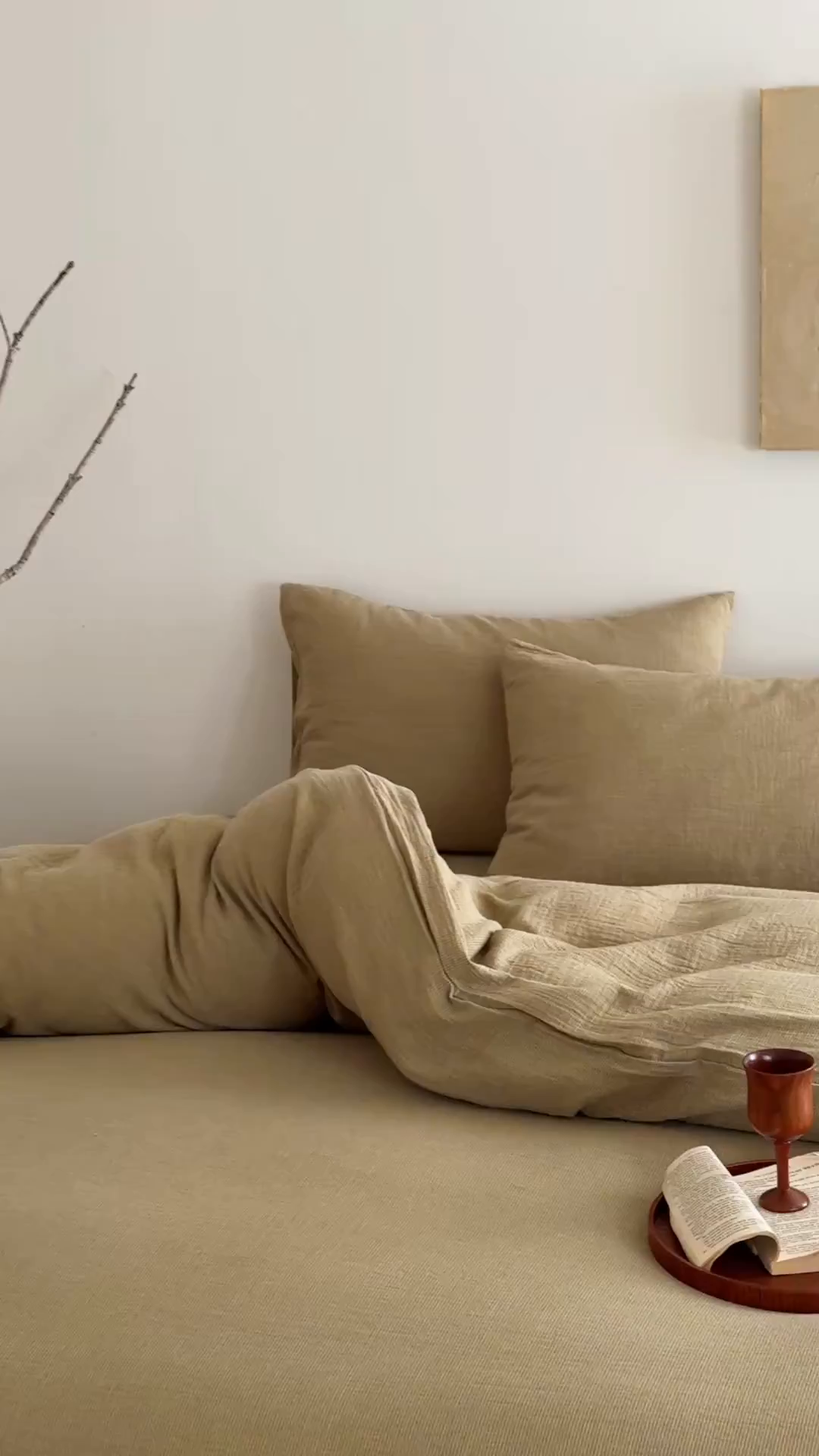 91家纺网 家纺一手货源 找家纺 爱丽丝 2025新款云感色织全棉双层纱四件套 绿色