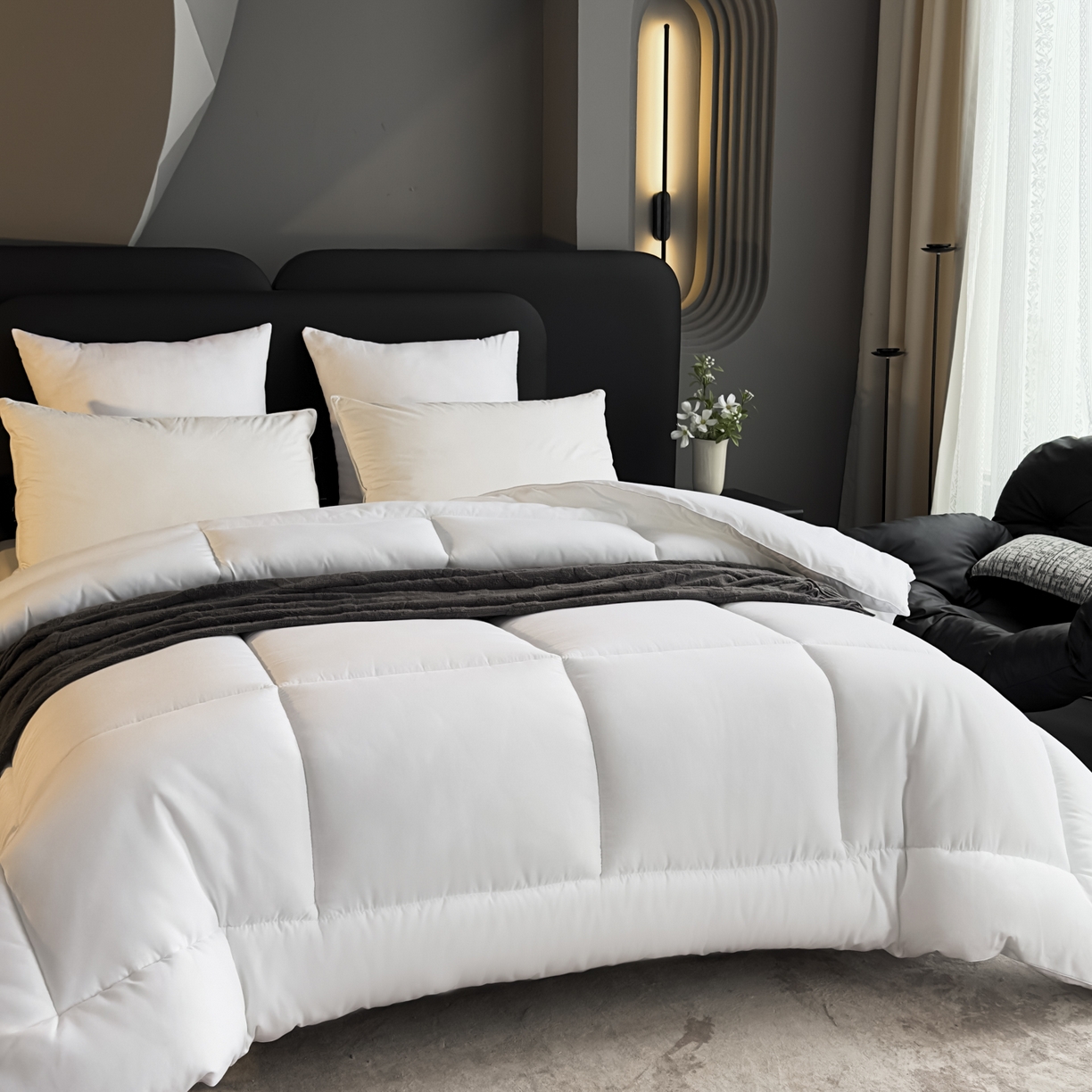 91家纺网 家纺一手货源 找家纺 （总）锦兴酒店布草 2025新款亲肤羽丝棉磨毛被芯被子被芯