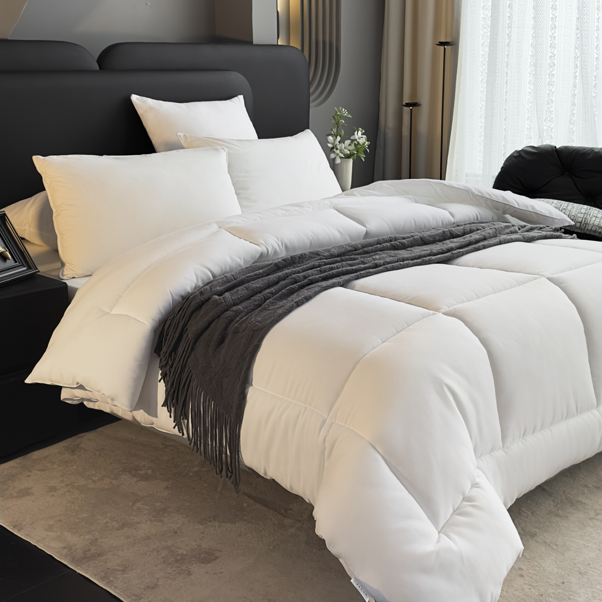 91家纺网 家纺一手货源 找家纺 （总）锦兴酒店布草 2025新款亲肤羽丝棉磨毛被芯被子被芯