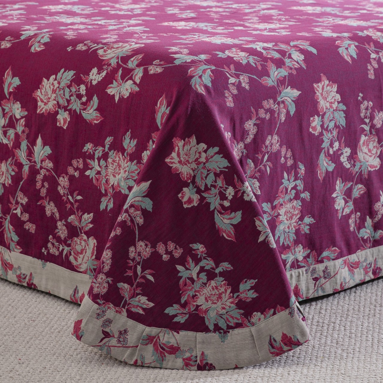 91家纺网 家纺一手货源 找家纺 （总）仰望棉麻双层纱供应链 2026新款浓清爱意全棉纯棉色织提花纽扣款四件套