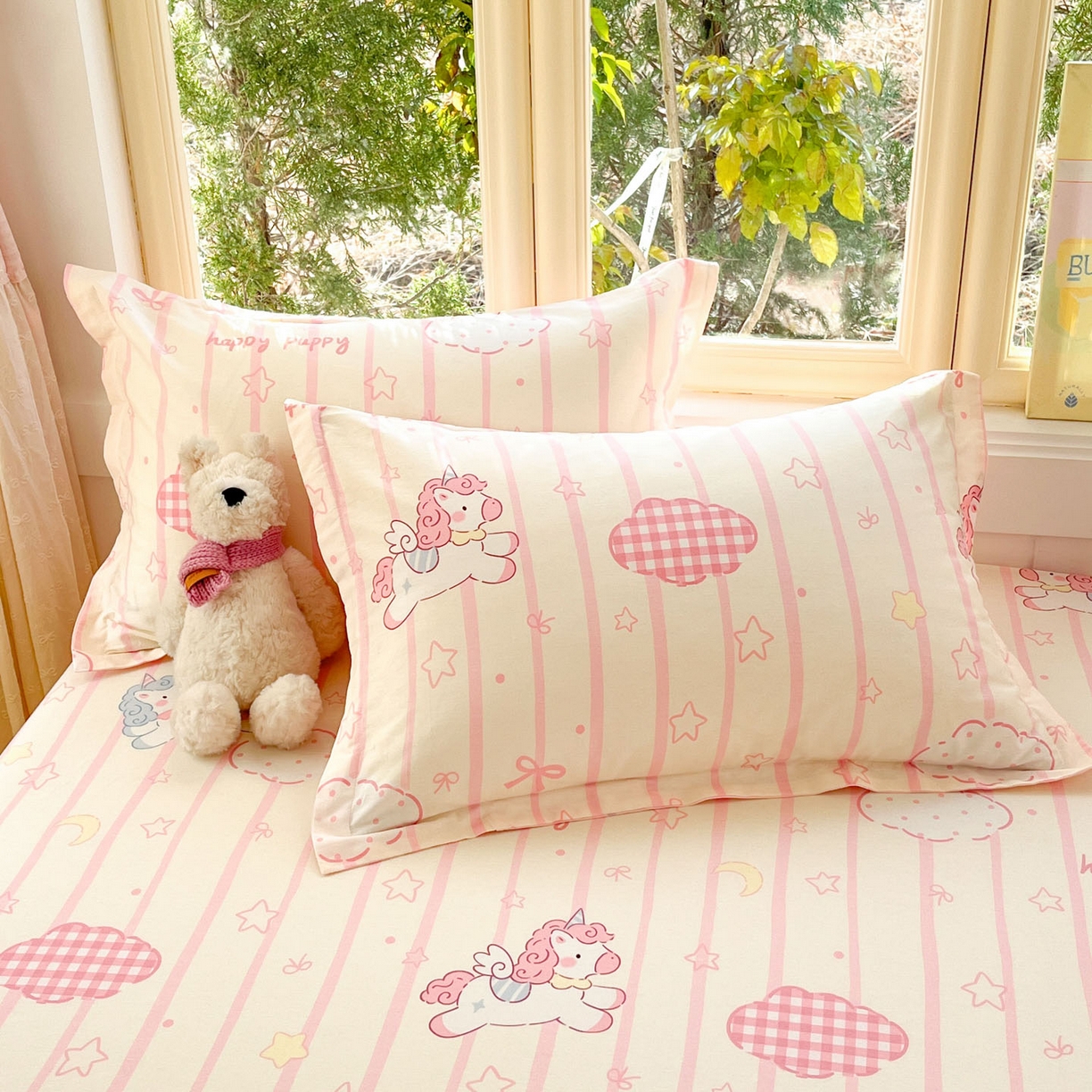 91家纺网 家纺一手货源 找家纺 （总）莱通家纺 2026春夏新款全棉12868印花四件套单品系列-单枕套