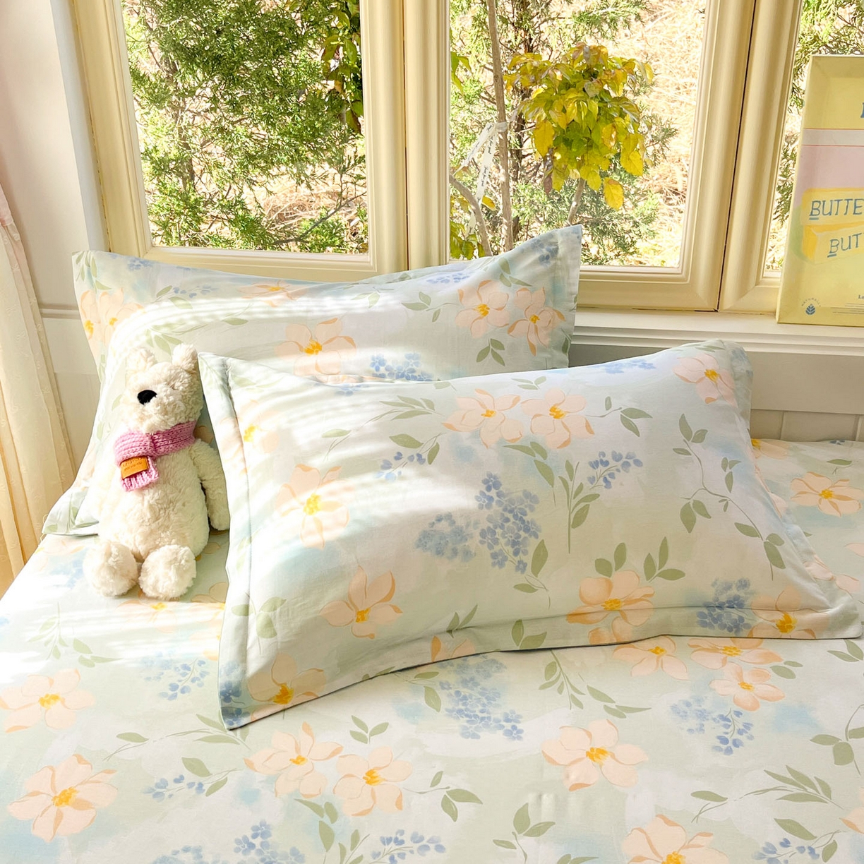 91家纺网 家纺一手货源 找家纺 （总）莱通家纺 2026春夏新款全棉12868印花四件套单品系列-单枕套