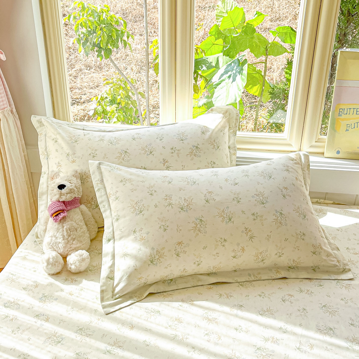 91家纺网 家纺一手货源 找家纺 （总）莱通家纺 2026春夏新款全棉12868印花四件套单品系列-单枕套