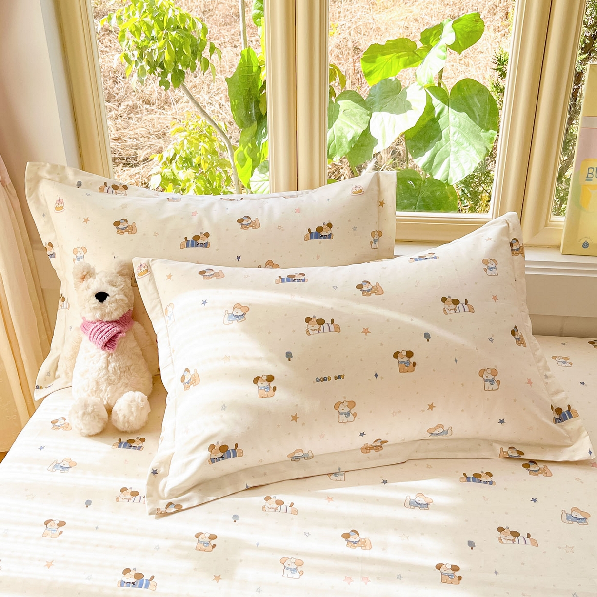 91家纺网 家纺一手货源 找家纺 （总）莱通家纺 2026春夏新款全棉12868印花四件套单品系列-单枕套