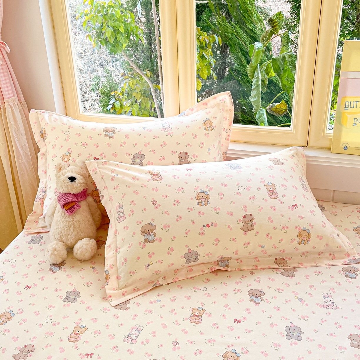 91家纺网 家纺一手货源 找家纺 （总）莱通家纺 2026春夏新款全棉12868印花四件套单品系列-单枕套