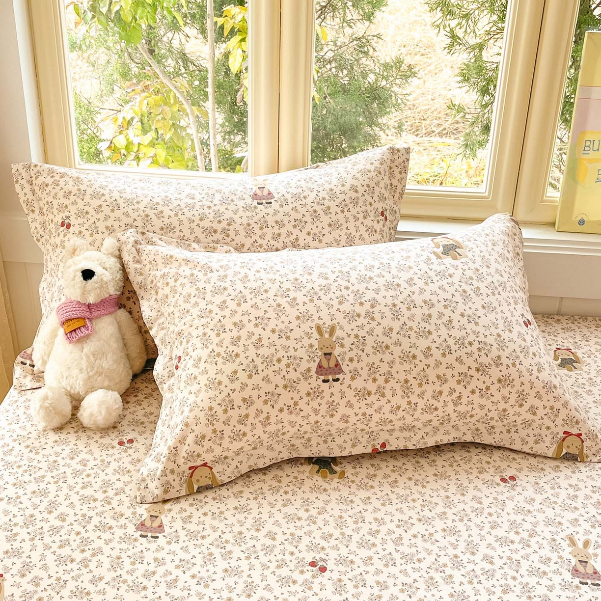 91家纺网 家纺一手货源 找家纺 （总）莱通家纺 2026春夏新款全棉12868印花四件套单品系列-单枕套