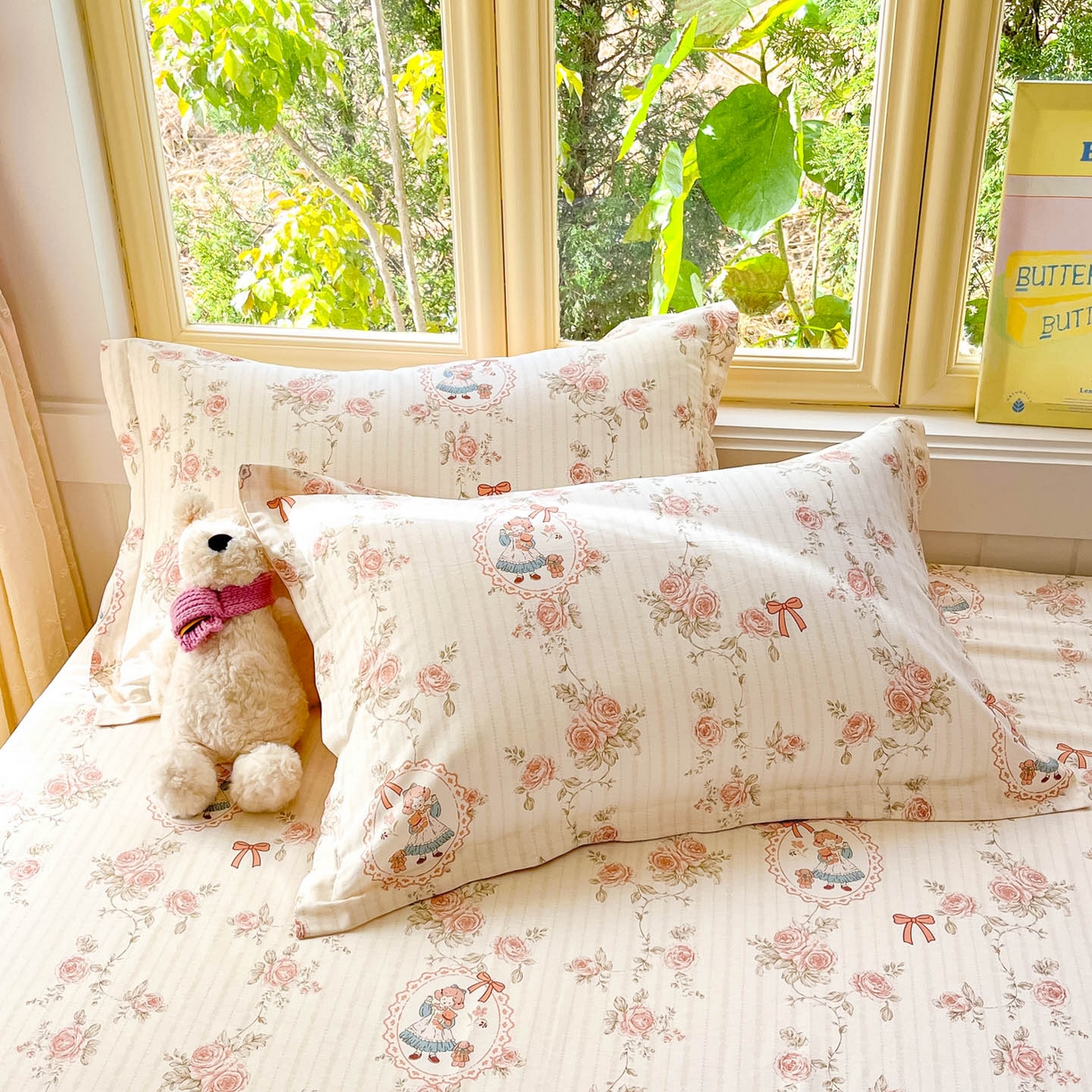 91家纺网 家纺一手货源 找家纺 （总）莱通家纺 2026春夏新款全棉12868印花四件套单品系列-单枕套