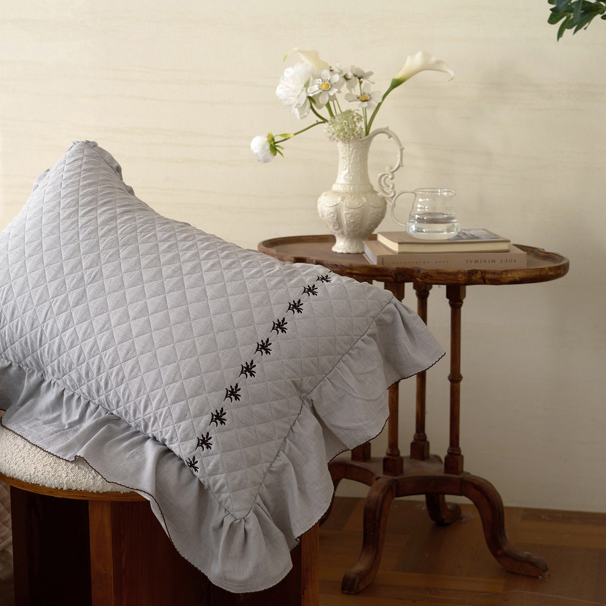 91家纺网 家纺一手货源 找家纺 上喜 2026新款艾草棉床盖多功能夏被 灰