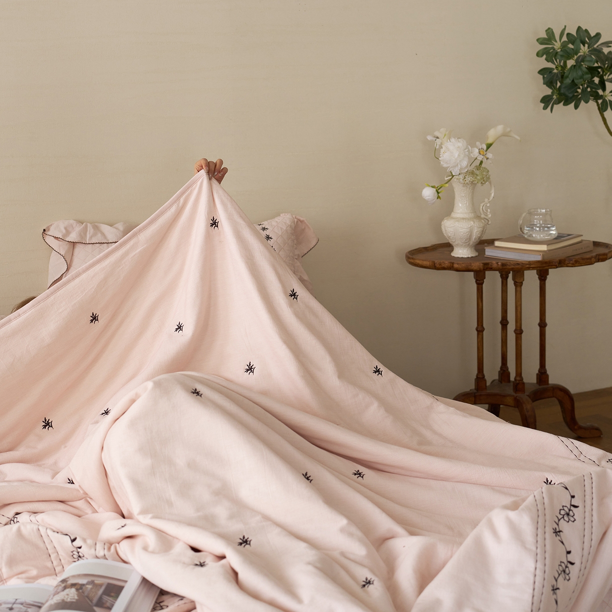 91家纺网 家纺一手货源 找家纺 （总）上喜 2026新款艾草棉床盖多功能夏被