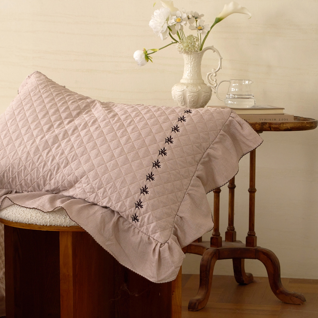 91家纺网 家纺一手货源 找家纺 上喜 2026新款艾草棉床盖多功能夏被 咖色