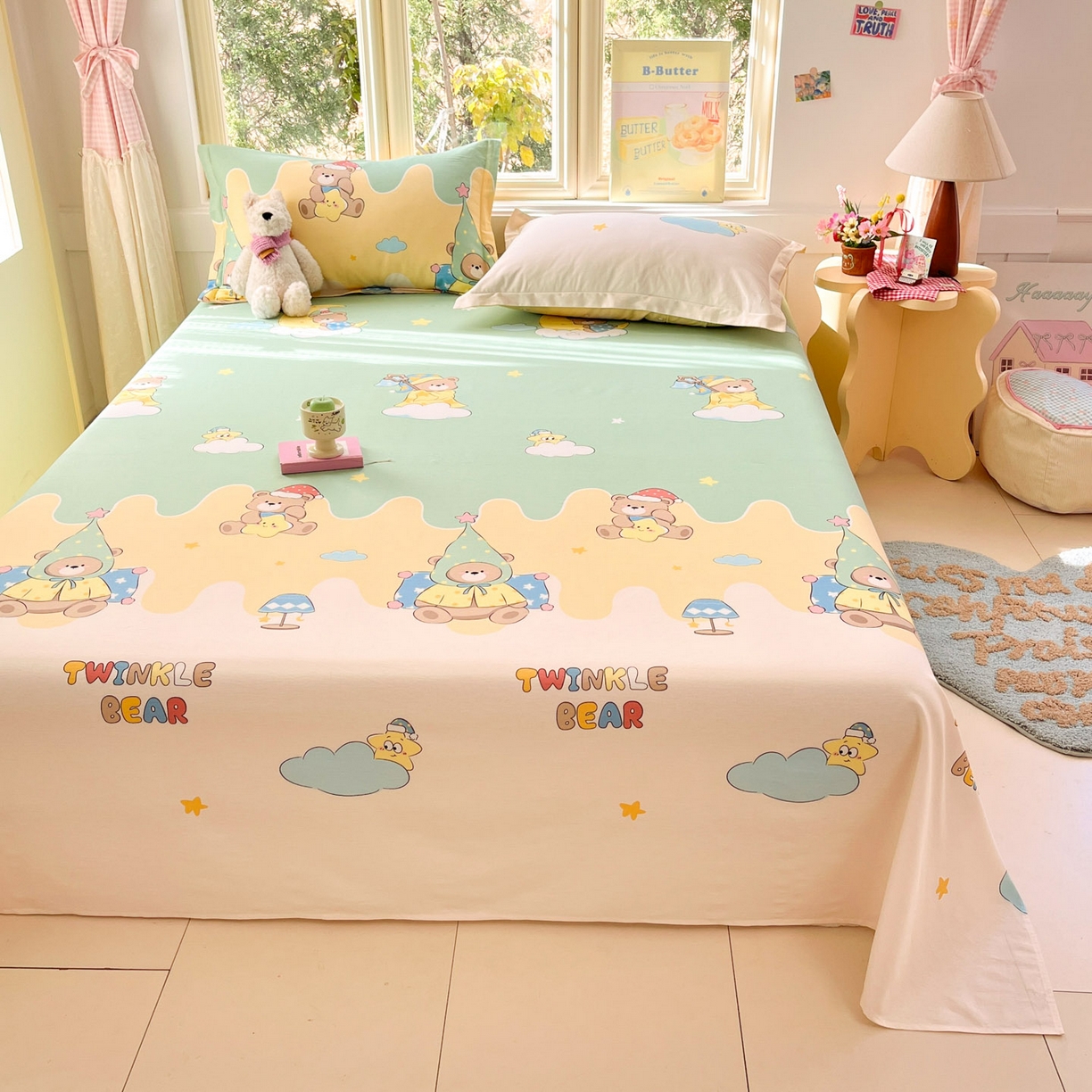 91家纺网 家纺一手货源 找家纺 （总）莱通家纺 2026春夏新款全棉12868印花四件套单品系列-单床单