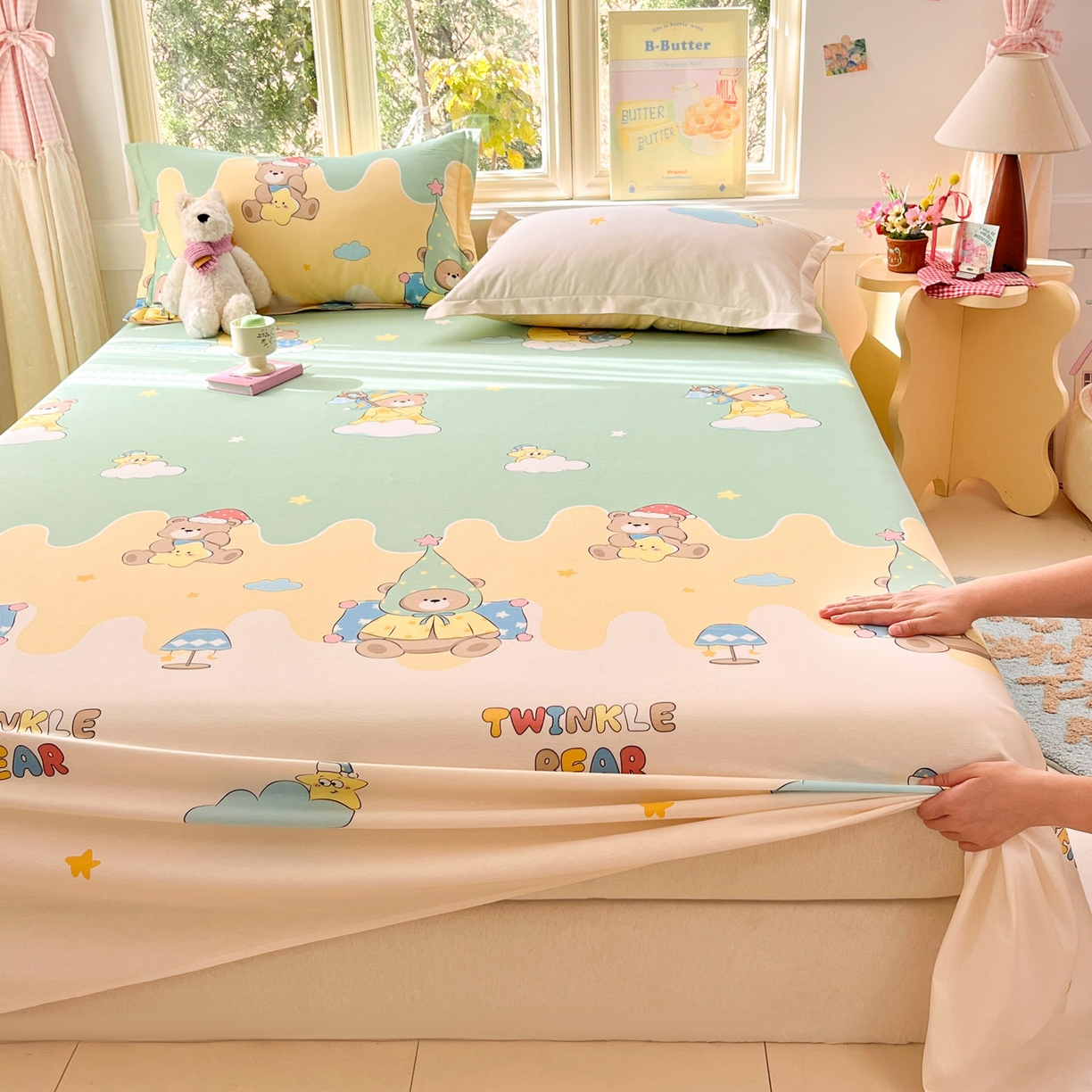 91家纺网 家纺一手货源 找家纺 （总）莱通家纺 2026春夏新款全棉12868印花四件套单品系列-单床单