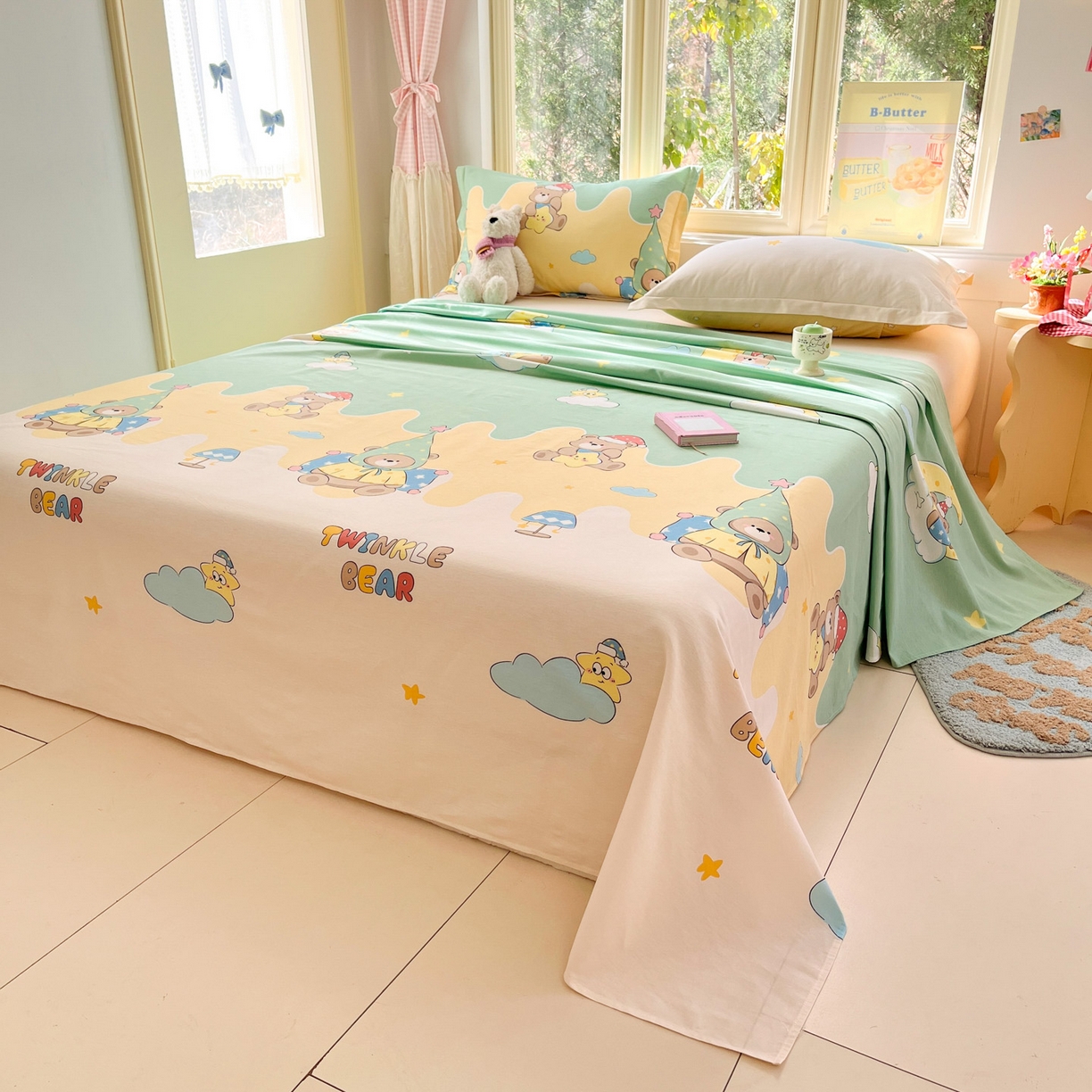 91家纺网 家纺一手货源 找家纺 （总）莱通家纺 2026春夏新款全棉12868印花四件套单品系列-单床单