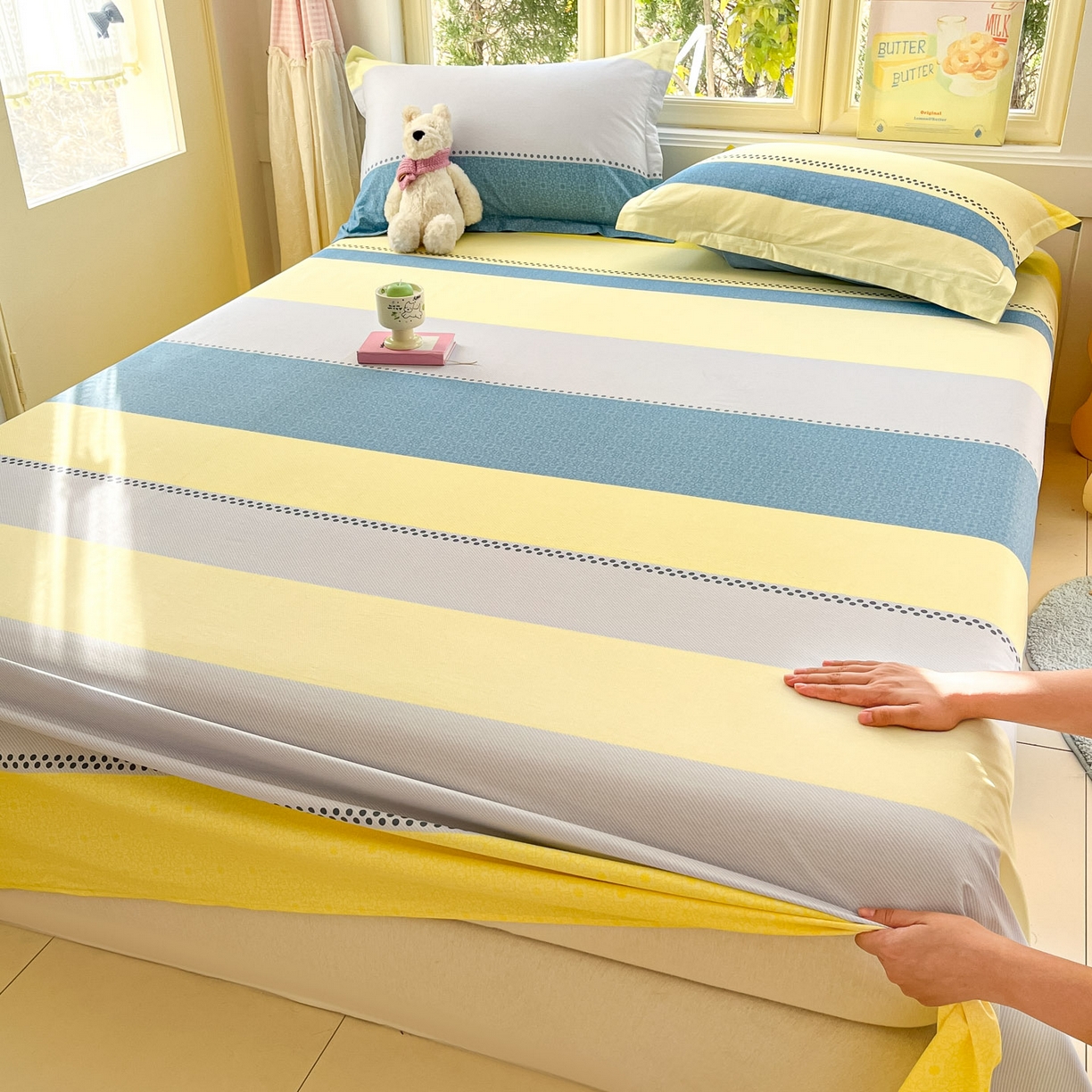 91家纺网 家纺一手货源 找家纺 （总）莱通家纺 2026春夏新款全棉12868印花四件套单品系列-单床单