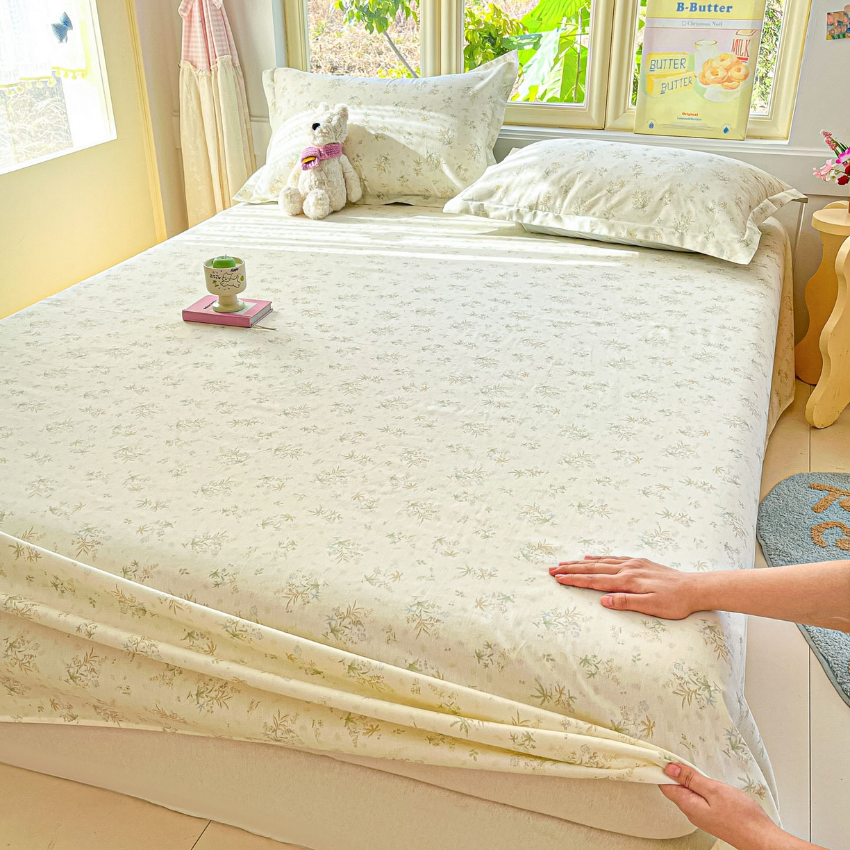 91家纺网 家纺一手货源 找家纺 （总）莱通家纺 2026春夏新款全棉12868印花四件套单品系列-单床单