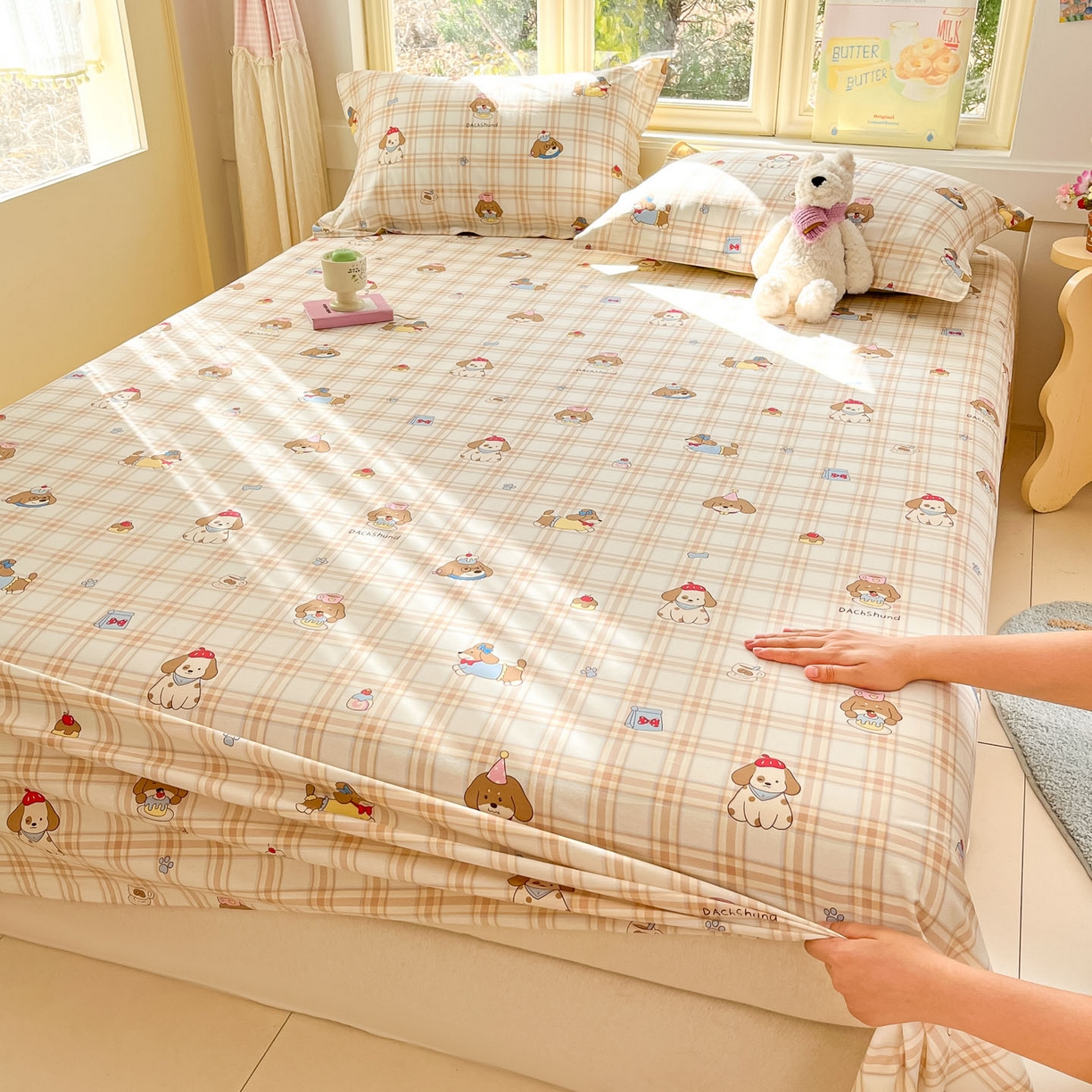 91家纺网 家纺一手货源 找家纺 （总）莱通家纺 2026春夏新款全棉12868印花四件套单品系列-单床单