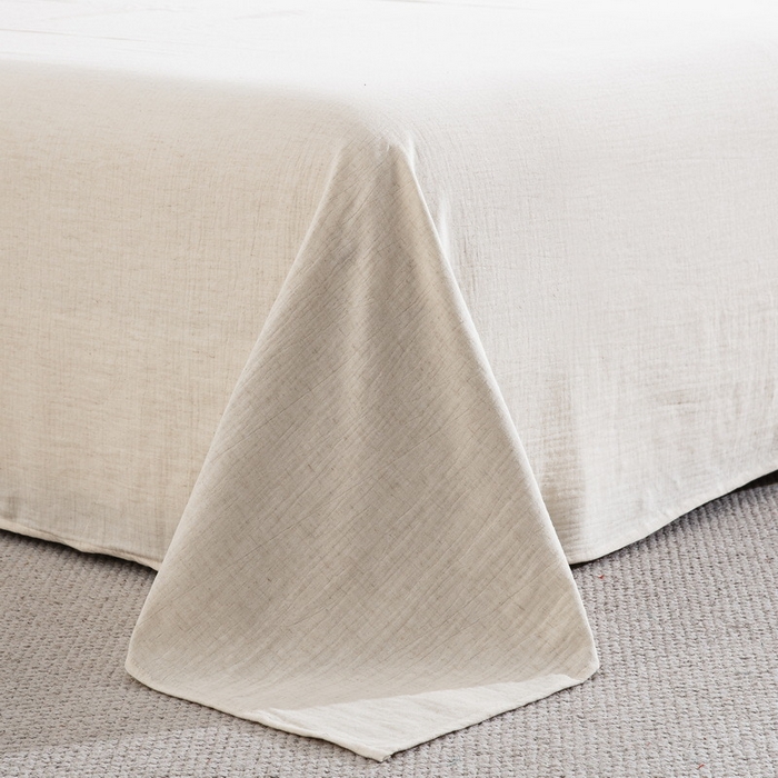 91家纺网 家纺一手货源 找家纺 仰望棉麻双层纱供应链 2026新款梦华录棉麻剪花高奢款四件套 梦华录-灰