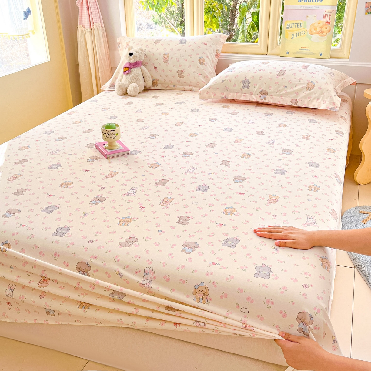 91家纺网 家纺一手货源 找家纺 （总）莱通家纺 2026春夏新款全棉12868印花四件套单品系列-单床单