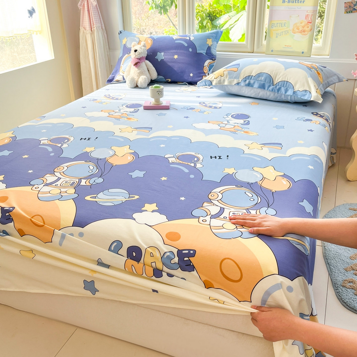 91家纺网 家纺一手货源 找家纺 （总）莱通家纺 2026春夏新款全棉12868印花四件套单品系列-单床单