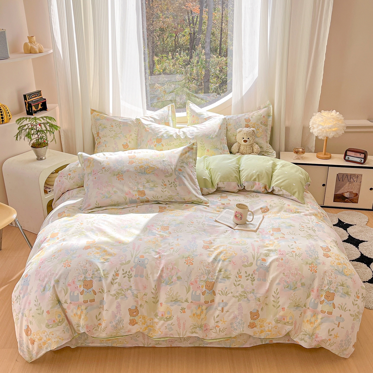 91家纺网 家纺一手货源 找家纺 （总）花梦欣 2026新款全棉纯棉印花单品系列花卉款单被套被套单品单被套