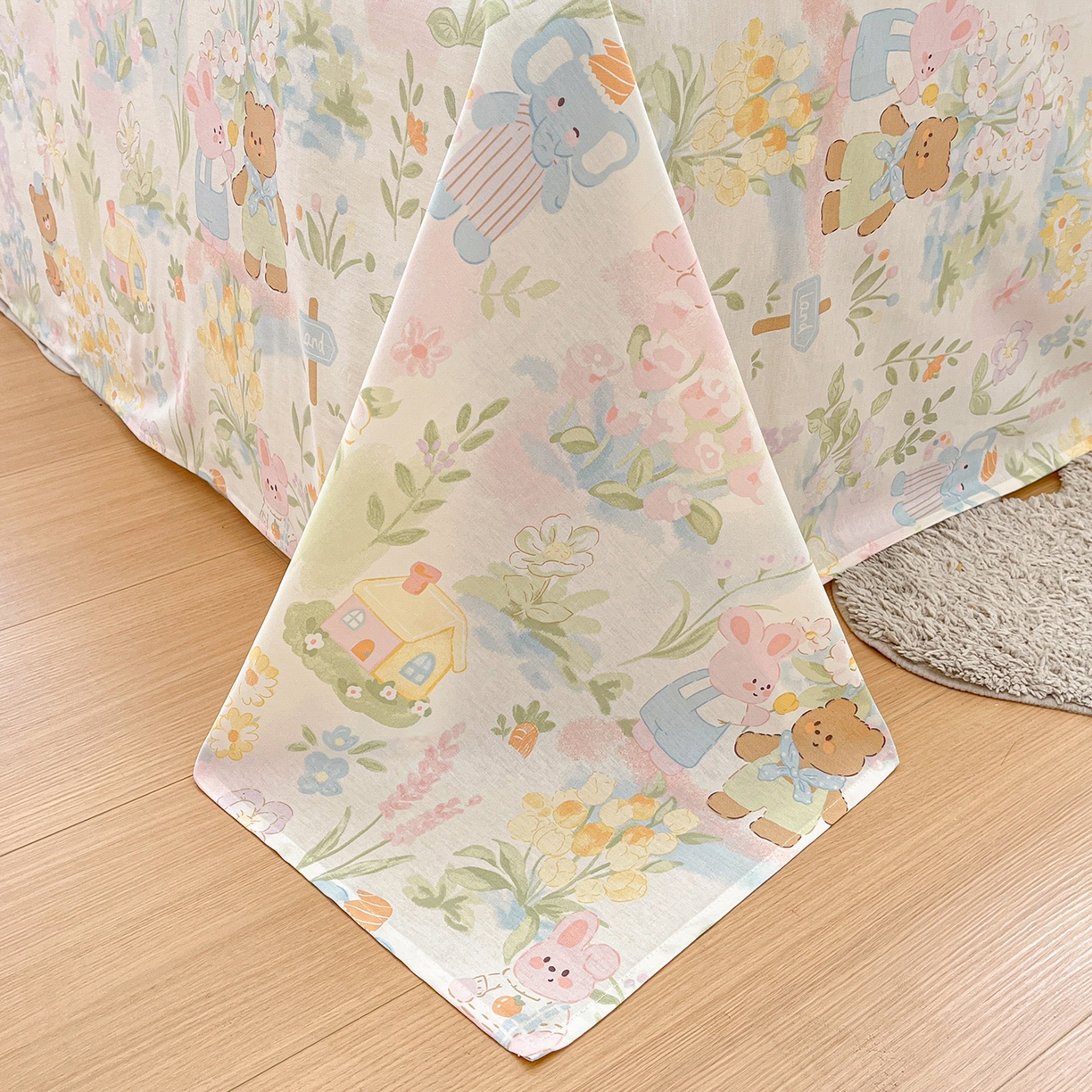 91家纺网 家纺一手货源 找家纺 花梦欣 2026新款全棉纯棉印花单品系列花卉款单被套被套单品单被套 春游手记