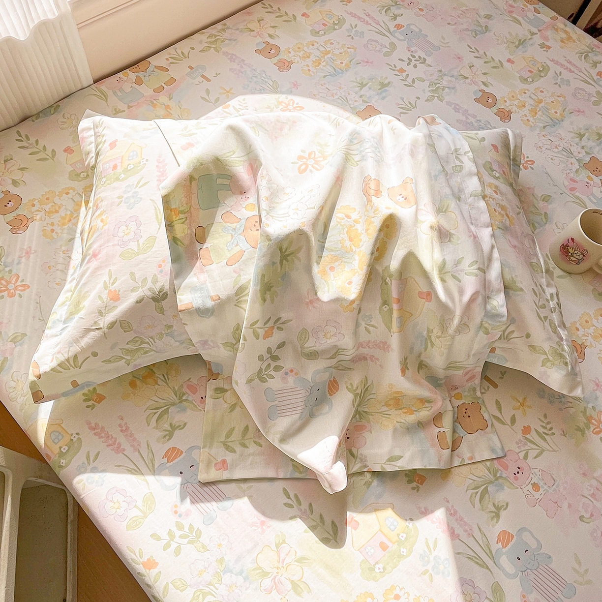 91家纺网 家纺一手货源 找家纺 花梦欣 2026新款全棉纯棉印花单品系列花卉款单被套被套单品单被套 春游手记