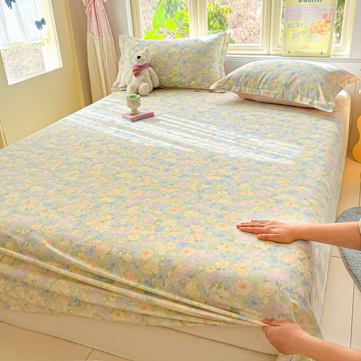 91家纺网 家纺一手货源 找家纺 （总）莱通家纺 2026春夏新款全棉12868印花四件套单品系列-单床单