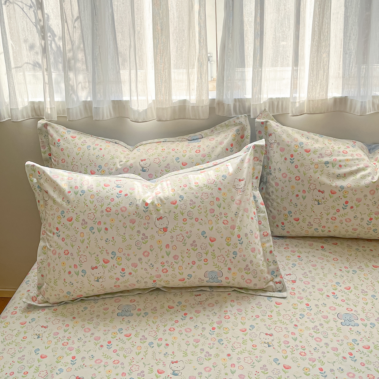 91家纺网 家纺一手货源 找家纺 花梦欣 2026新款全棉纯棉印花单品系列花卉款单被套被套单品单被套 动物花园