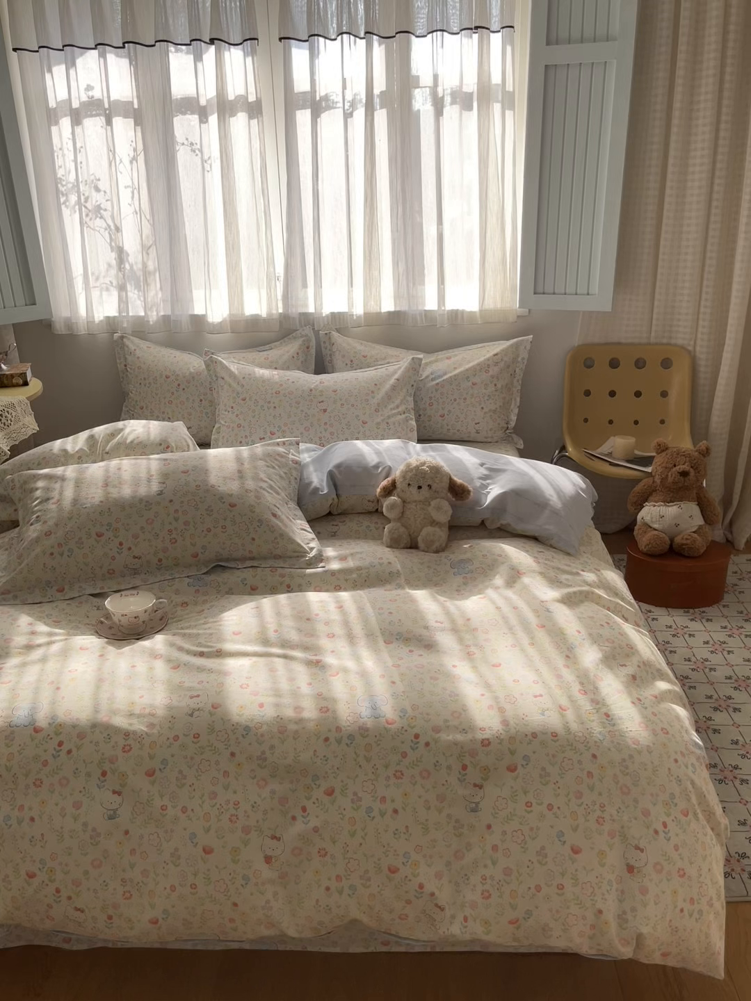 91家纺网 家纺一手货源 找家纺 花梦欣 2026新款全棉纯棉印花单品系列花卉款单被套被套单品单被套 动物花园