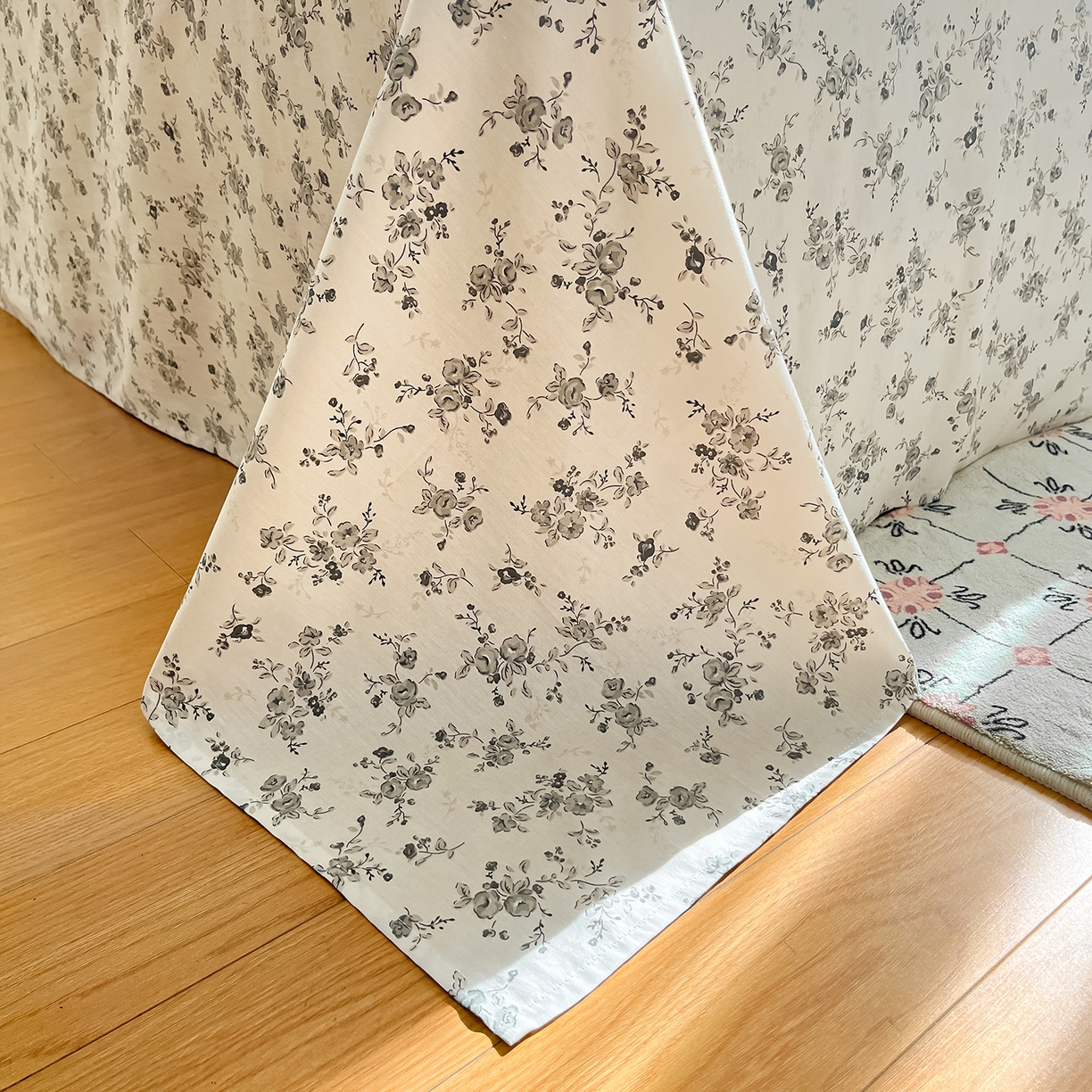 91家纺网 家纺一手货源 找家纺 花梦欣 2026新款全棉纯棉印花单品系列花卉款单被套被套单品单被套 复古诗笺