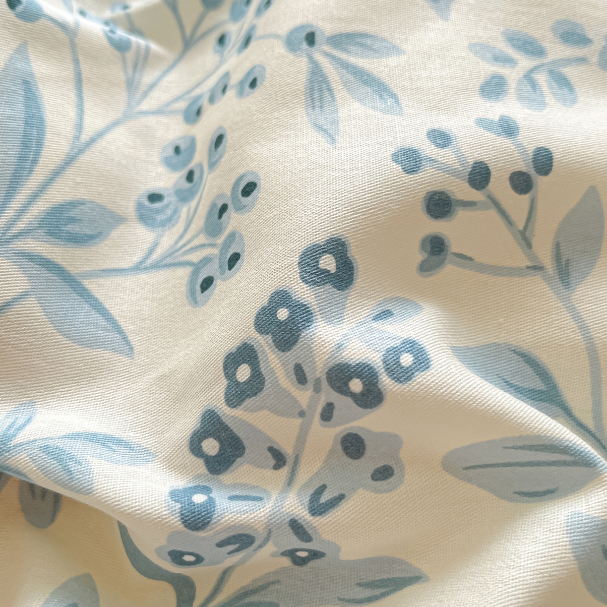 91家纺网 家纺一手货源 找家纺 花梦欣 2026新款全棉纯棉印花单品系列花卉款单被套被套单品单被套 蓝沫