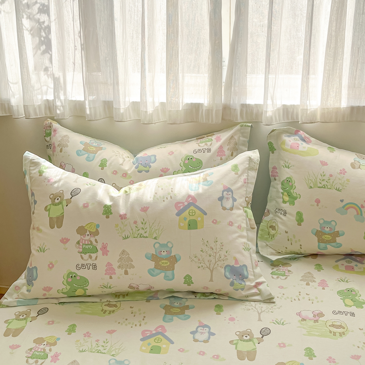 91家纺网 家纺一手货源 找家纺 花梦欣 2026新款全棉纯棉印花单品系列花卉款单被套被套单品单被套 妙趣乐园