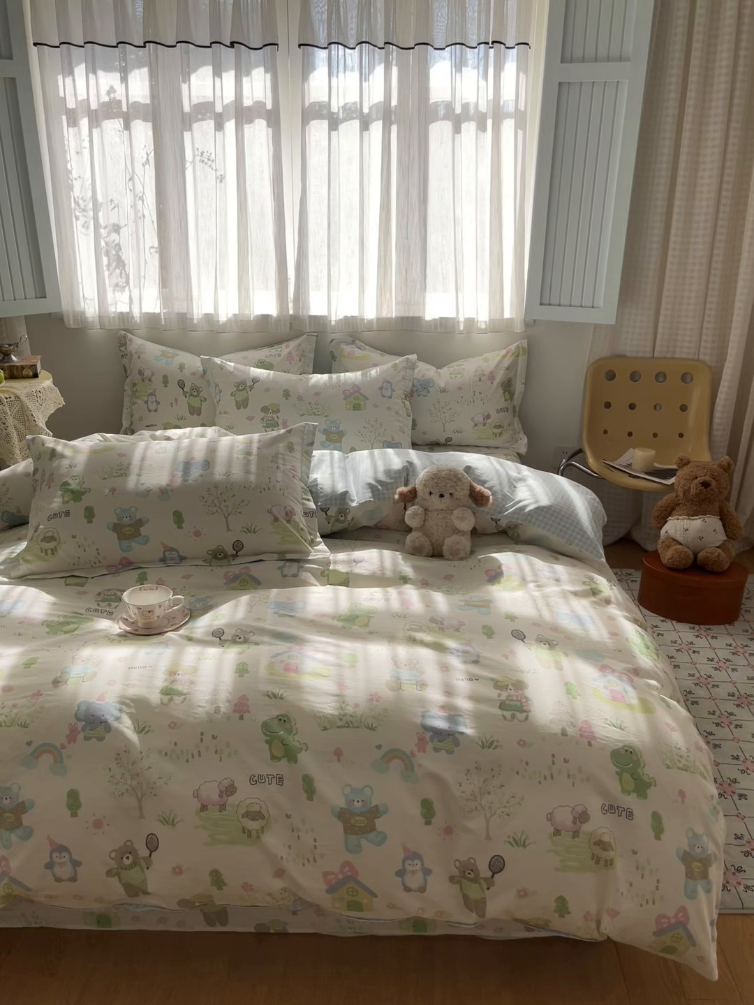 91家纺网 家纺一手货源 找家纺 花梦欣 2026新款全棉纯棉印花单品系列花卉款单被套被套单品单被套 妙趣乐园