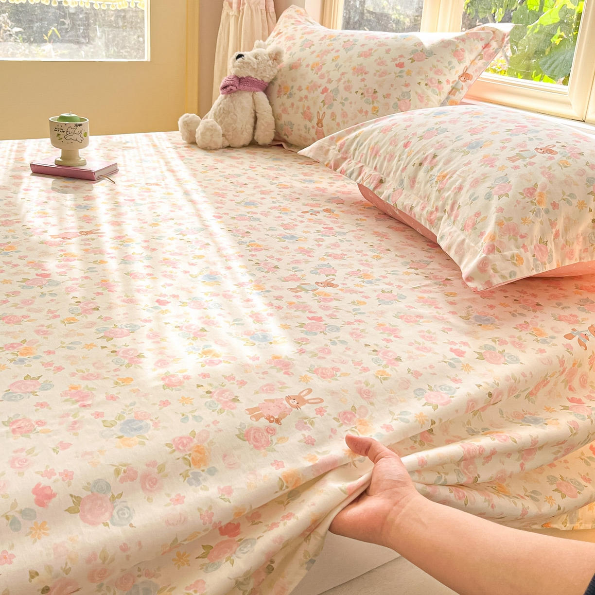 91家纺网 家纺一手货源 找家纺 莱通家纺 2026春夏新款全棉12868印花四件套单品系列-单床单 梦露乐园