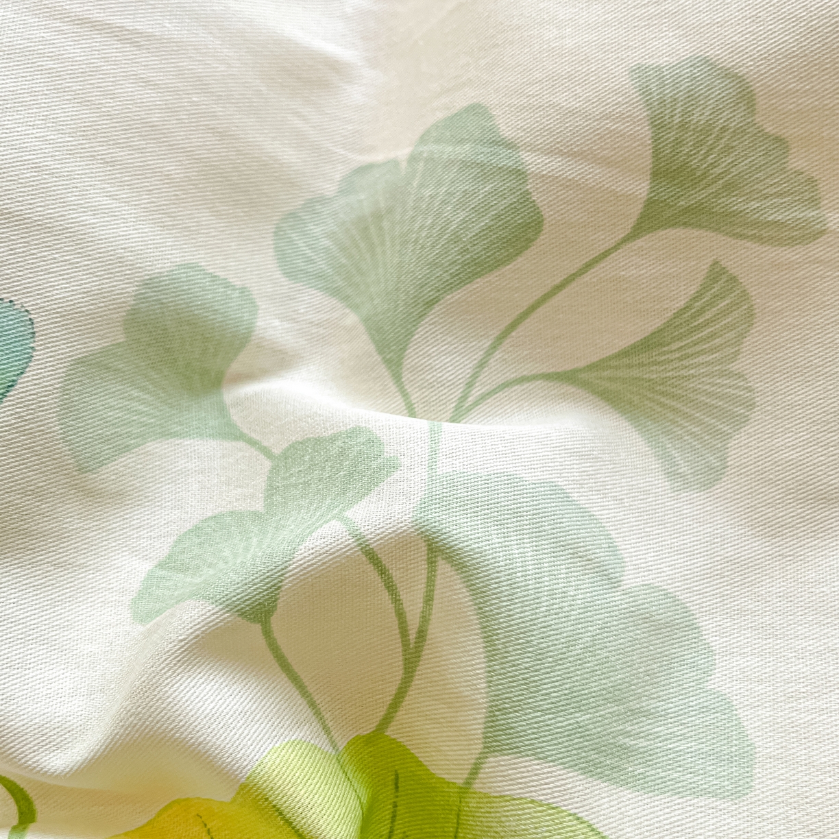 91家纺网 家纺一手货源 找家纺 花梦欣 2026新款全棉纯棉印花单品系列花卉款单被套被套单品单被套 青绿银杏