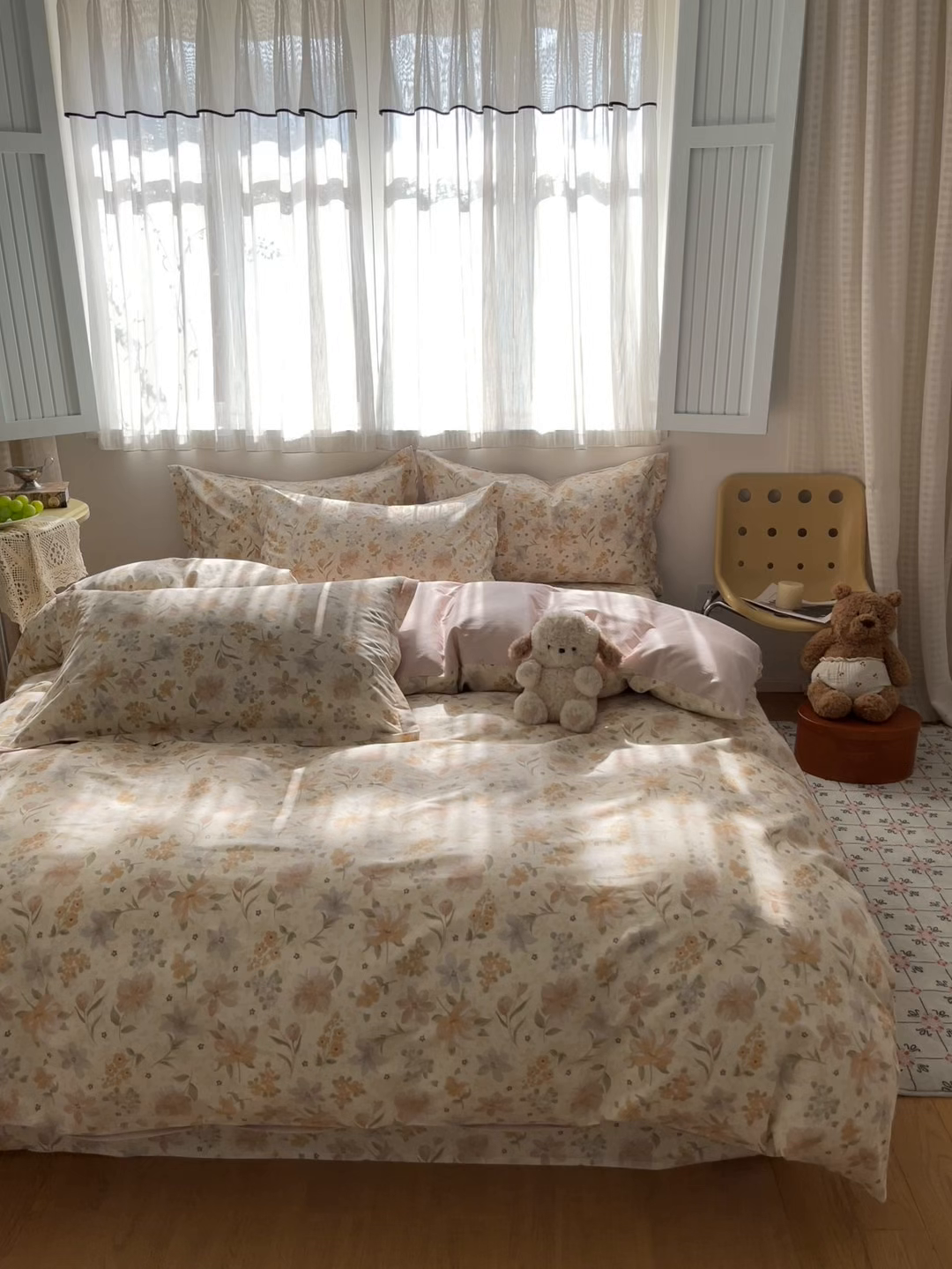 91家纺网 家纺一手货源 找家纺 花梦欣 2026新款全棉纯棉印花单品系列花卉款单被套被套单品单被套 苏糖咖