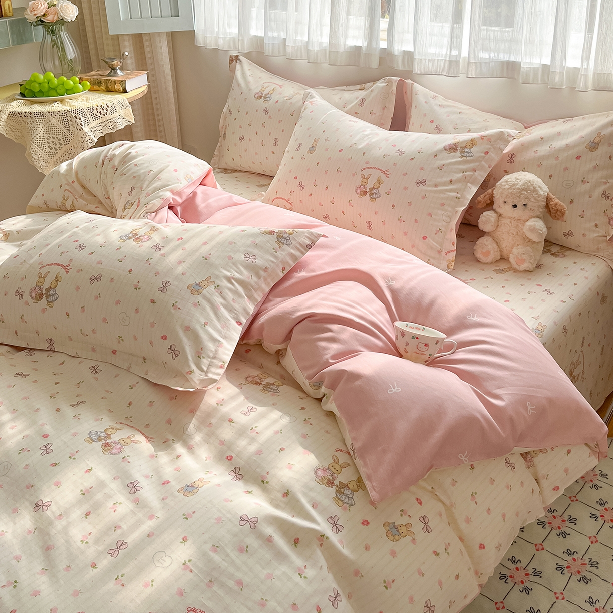 91家纺网 家纺一手货源 找家纺 花梦欣 2026新款全棉纯棉印花单品系列花卉款单被套被套单品单被套 甜蜜纪念日