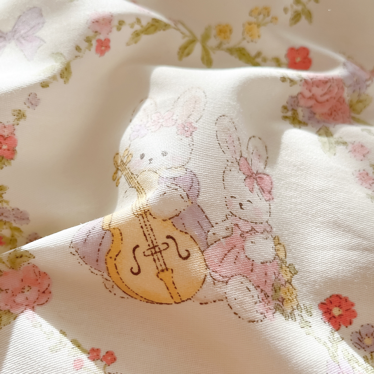 91家纺网 家纺一手货源 找家纺 花梦欣 2026新款全棉纯棉印花单品系列花卉款单被套被套单品单被套 童话花町