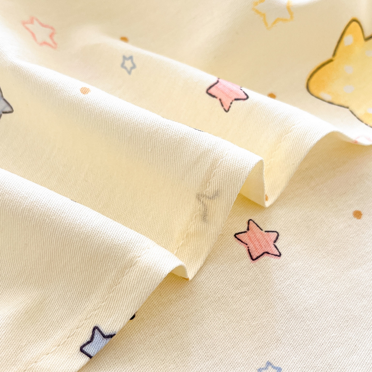 91家纺网 家纺一手货源 找家纺 莱通家纺 2026春夏新款全棉12868印花四件套单品系列-单床单 睡梦熊