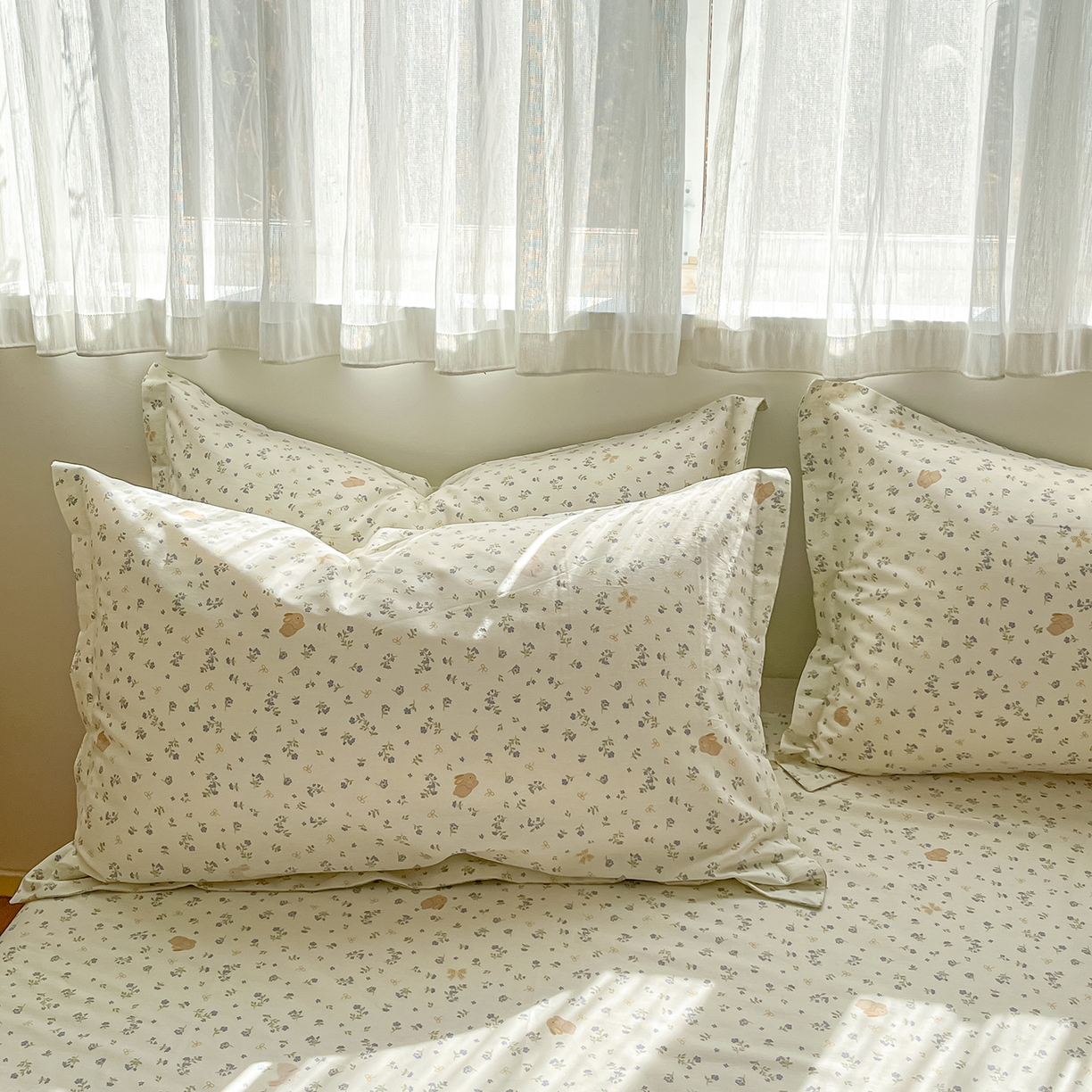 91家纺网 家纺一手货源 找家纺 花梦欣 2026新款全棉纯棉印花单品系列花卉款单被套被套单品单被套 微花耳耳蓝