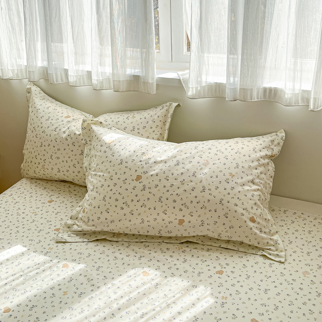 91家纺网 家纺一手货源 找家纺 花梦欣 2026新款全棉纯棉印花单品系列花卉款单被套被套单品单被套 微花耳耳蓝