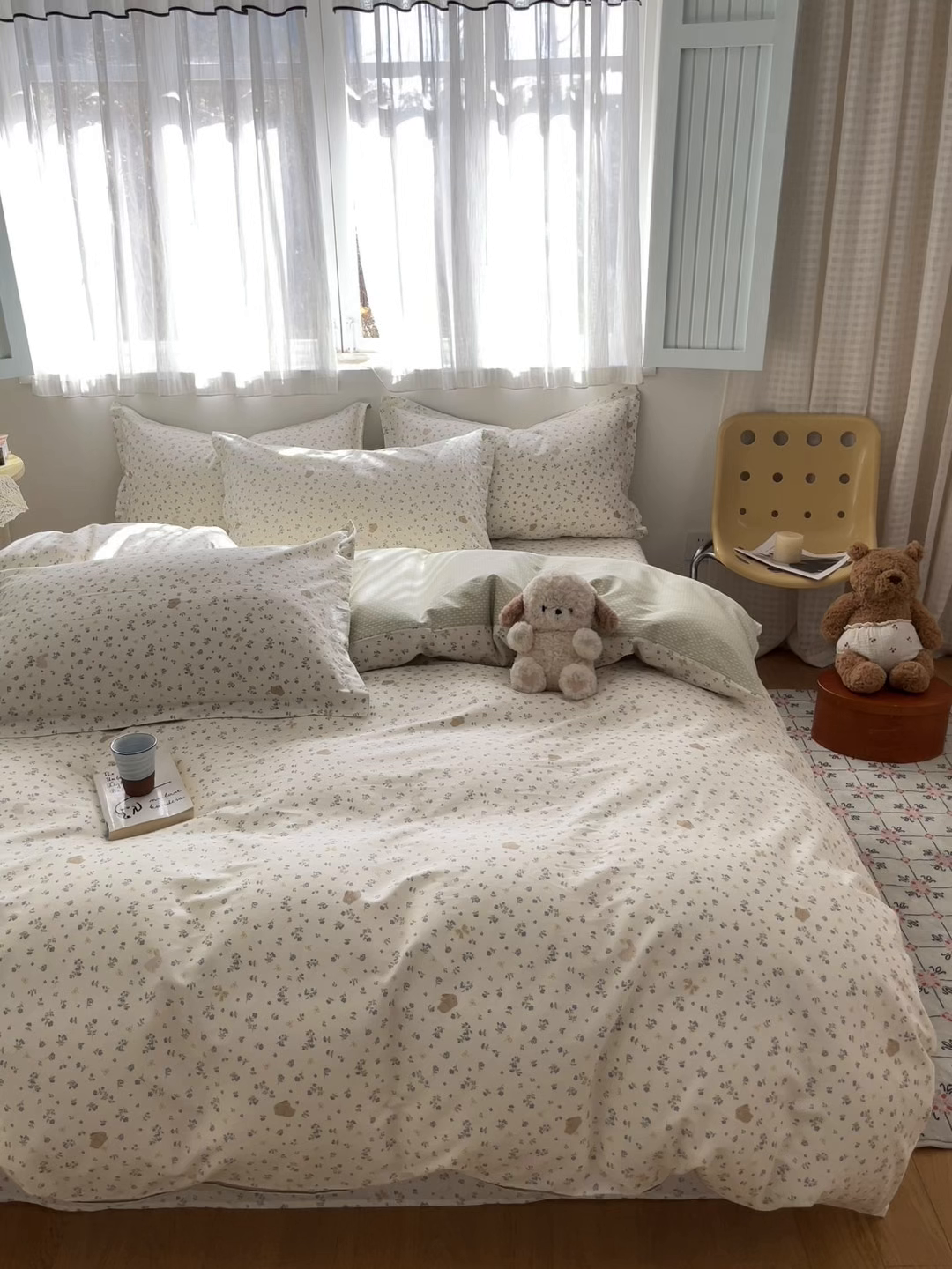 91家纺网 家纺一手货源 找家纺 花梦欣 2026新款全棉纯棉印花单品系列花卉款单被套被套单品单被套 微花耳耳蓝