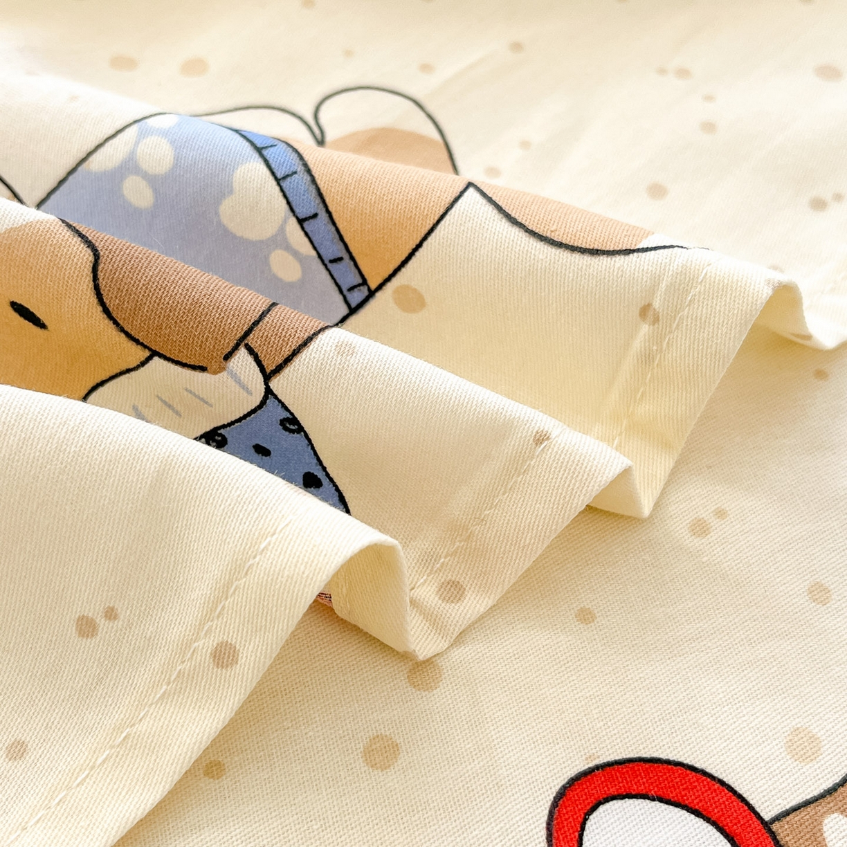 91家纺网 家纺一手货源 找家纺 莱通家纺 2026春夏新款全棉12868印花四件套单品系列-单床单 汪星卧室