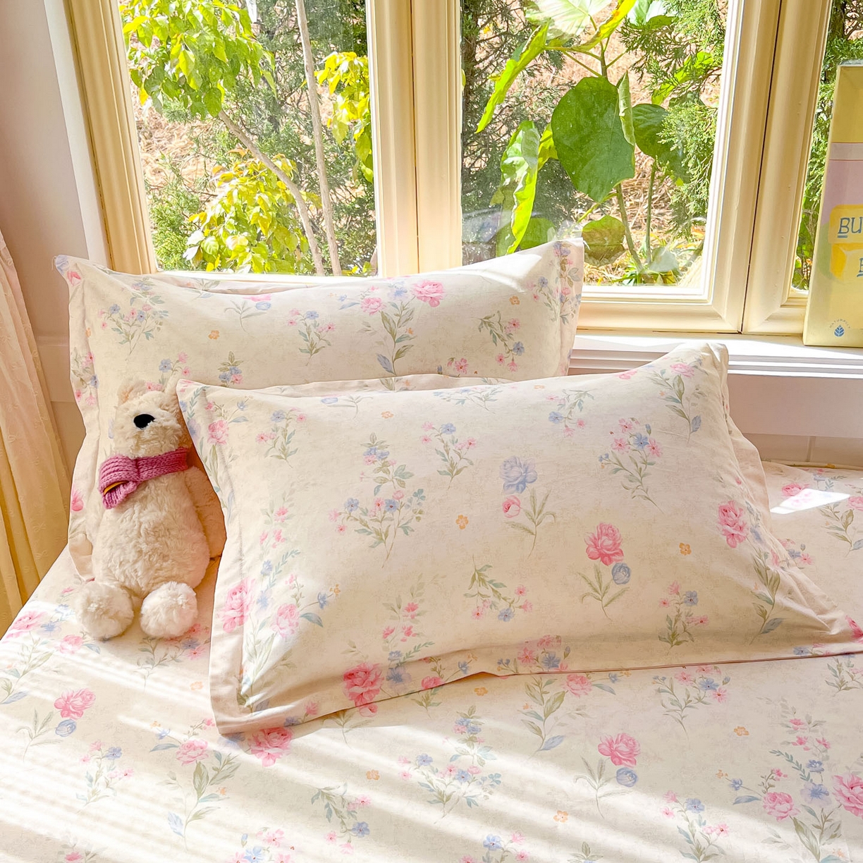 91家纺网 家纺一手货源 找家纺 莱通家纺 2026春夏新款全棉12868印花四件套单品系列-单床单 芜晴花