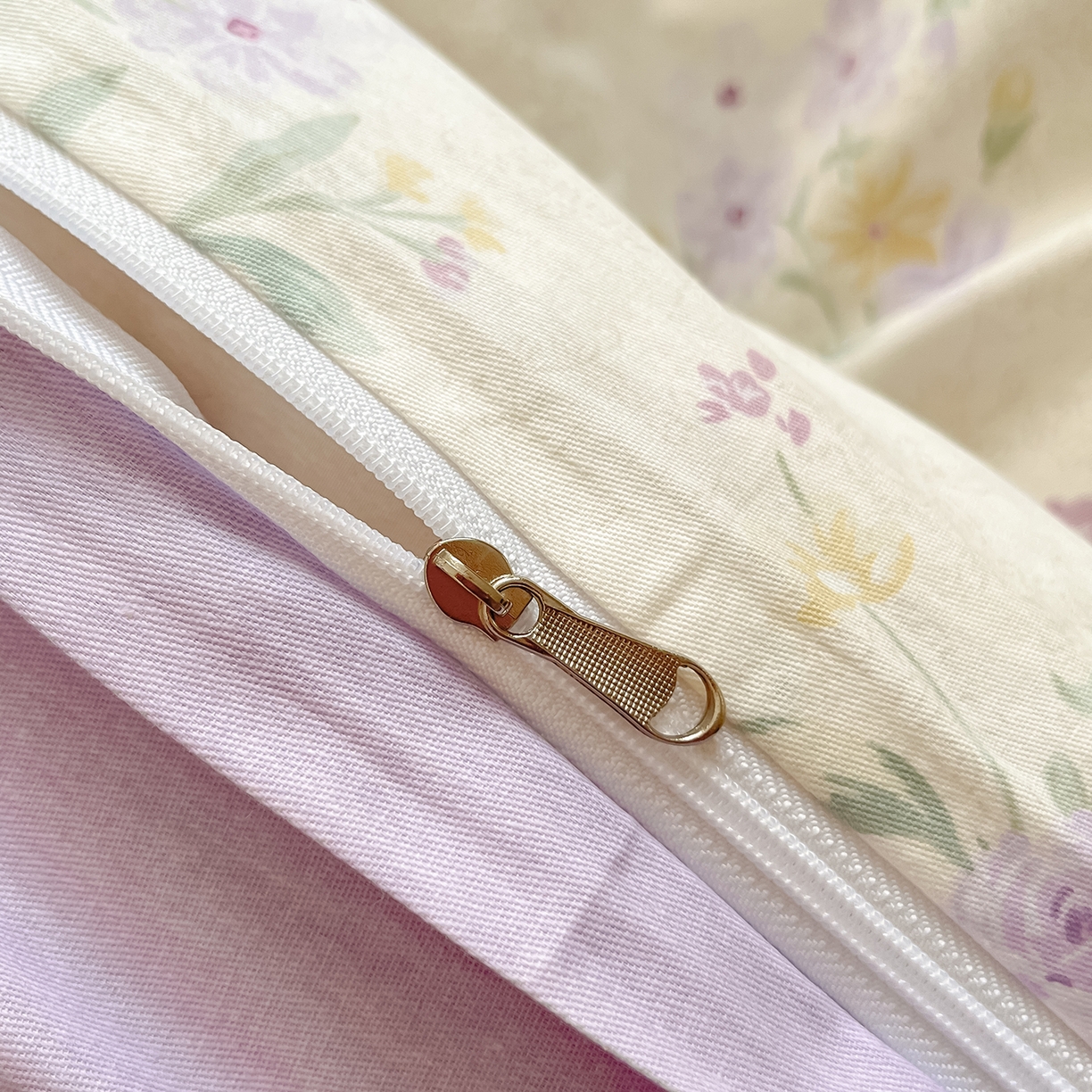 91家纺网 家纺一手货源 找家纺 花梦欣 2026新款全棉纯棉印花单品系列花卉款单被套被套单品单被套 芜晴花紫