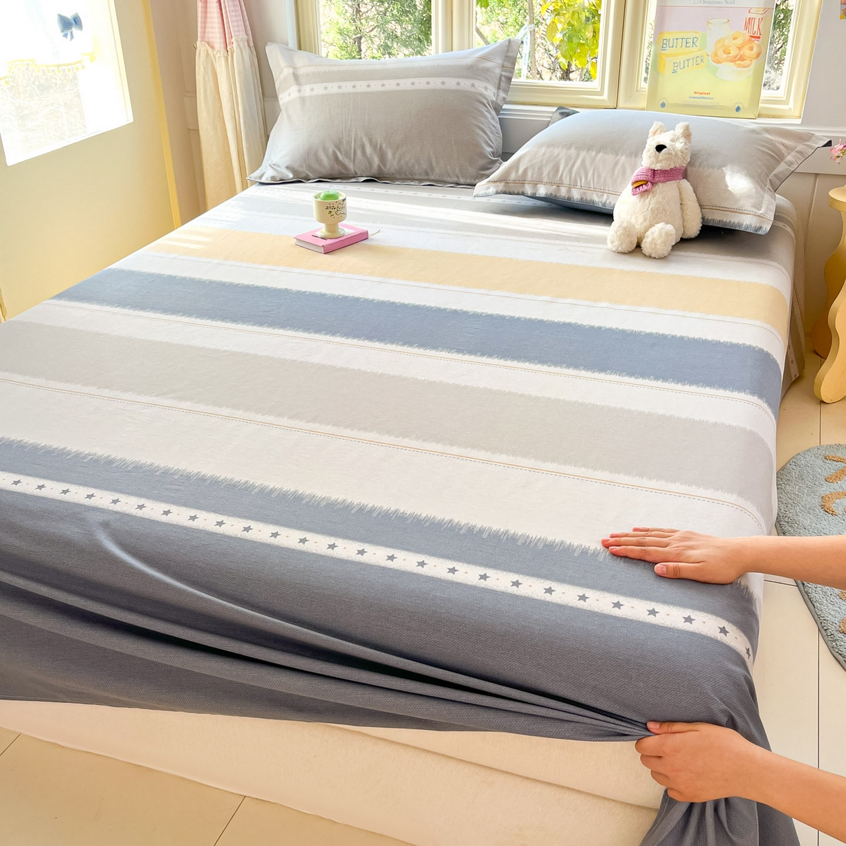 莱通家纺 2026春夏新款全棉12868印花四件套单品系列-单床单 星辰大海