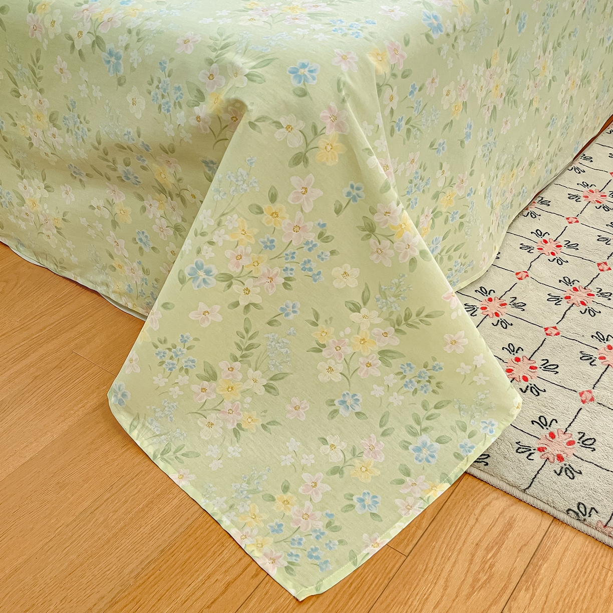 91家纺网 家纺一手货源 找家纺 花梦欣 2026新款全棉纯棉印花单品系列花卉款单被套被套单品单被套 徐徐花开