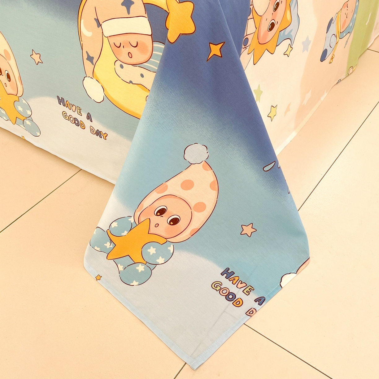 91家纺网 家纺一手货源 找家纺 莱通家纺 2026春夏新款全棉12868印花四件套单品系列-单床单 星梦童话